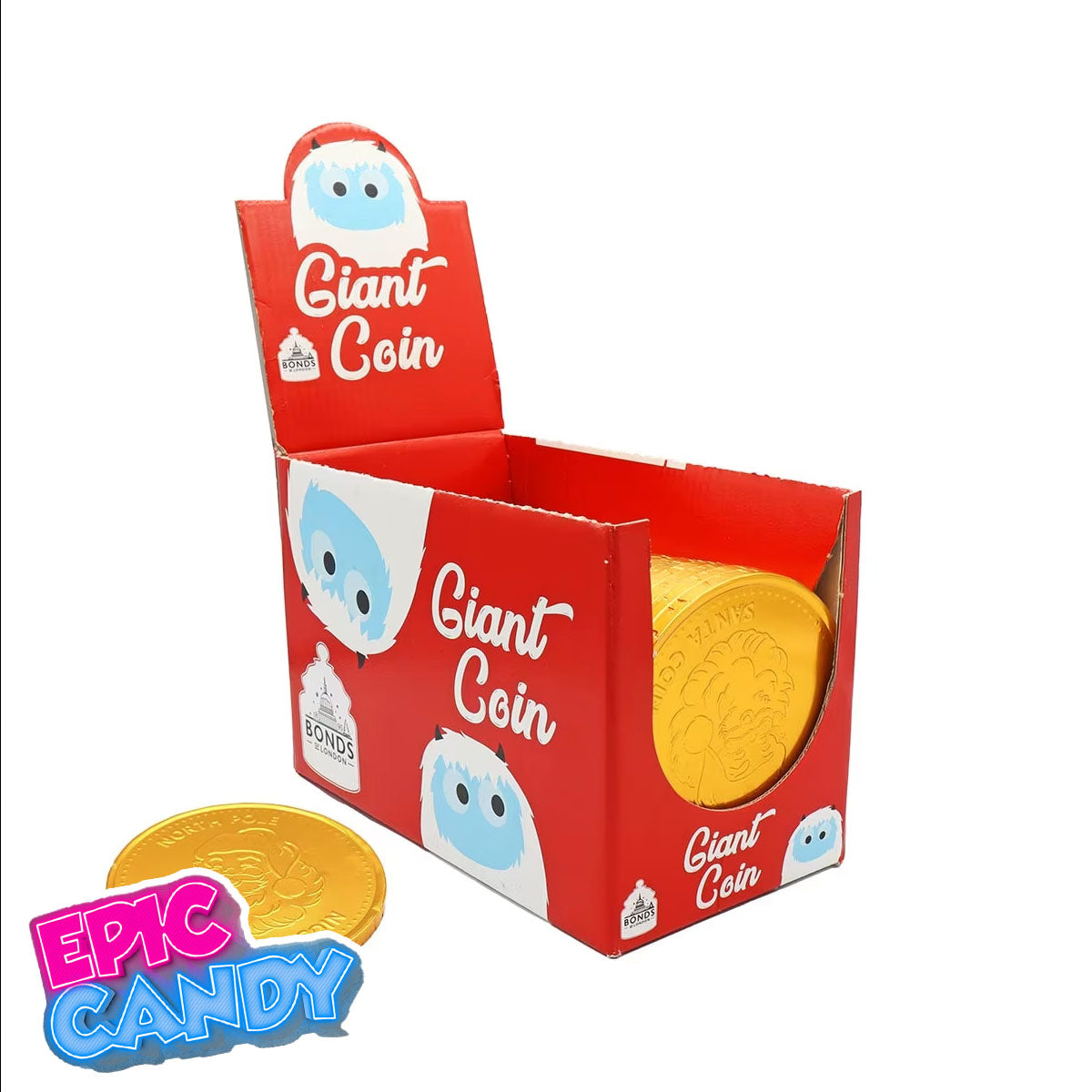 Bonds Giant Gold Santa Coin — 50g Festive Foil-Wrapped Chocolate