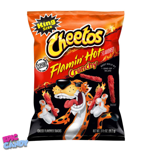 Cheetos Flamin' Hot King Size 3.5oz - Bold & Spicy Snack (EXPORT USA) 99g