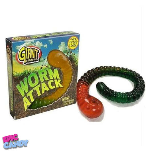 Mega XXL Giant Candy Co Giant Worm Attack – 800g | Fun, Chewy, and Fruity Gummy Worms