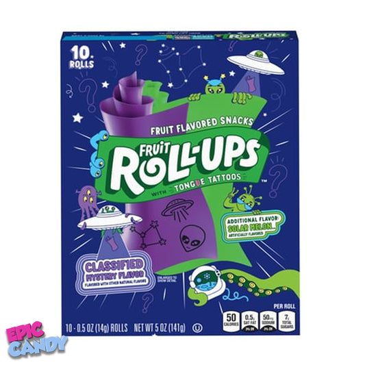 Fruit Roll-Ups, Fruit Flavored Snacks – Classified Mystery Flavor & Solar Melon (10 Count)