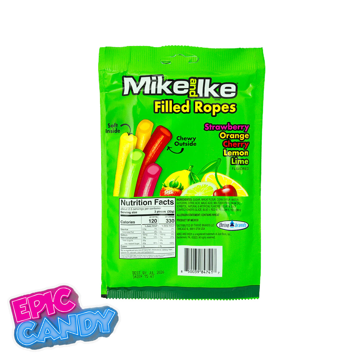 Mike and Ike Filled Ropes — 85g