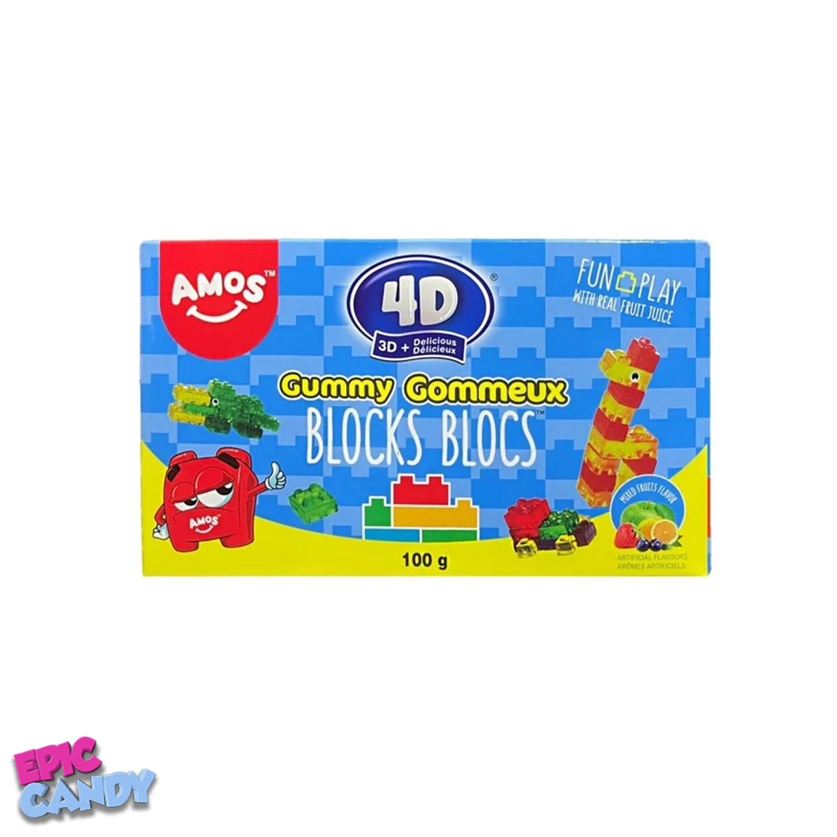 Amos 4D Gummy Blocks Theatre Box 100g