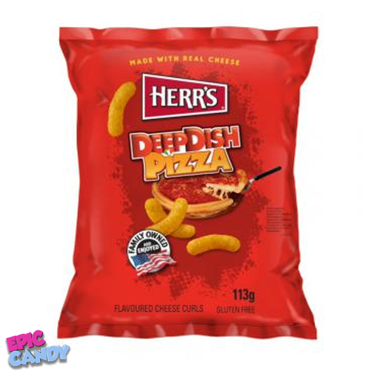 Herr's Deep Dish Pizza Cheese Curls (113g)