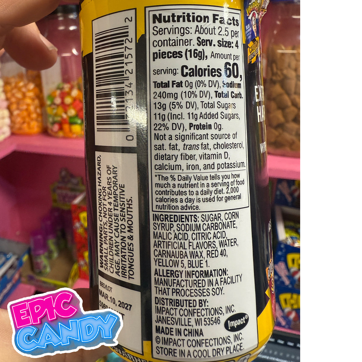 Warheads Atomic Fizz – 42g | Sour Chewy Candy with Fizzy Center | USA Import