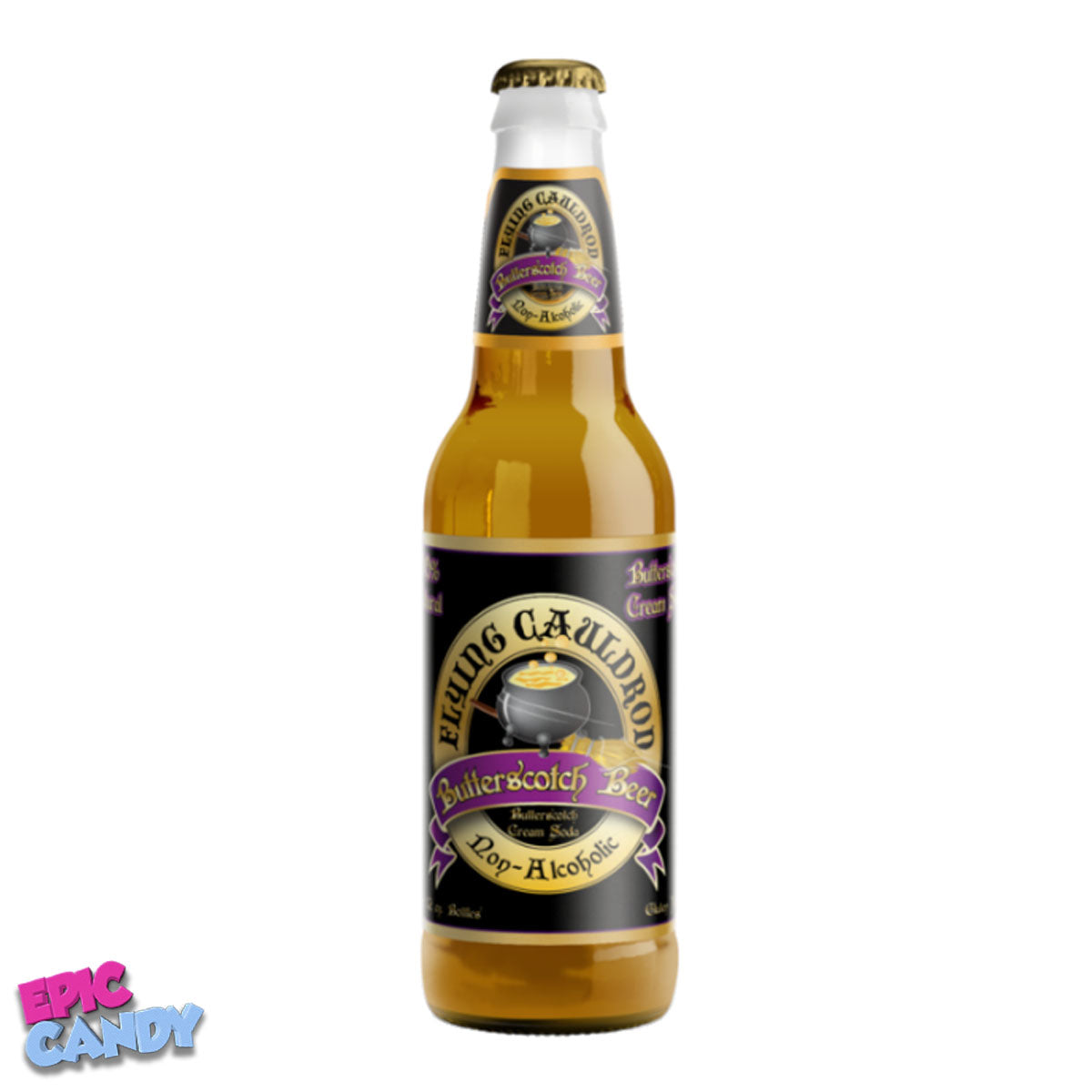Flying Cauldron Butterscotch Beer Non-Alcoholic 330ml - Sweet & Creamy Butterscotch Drink