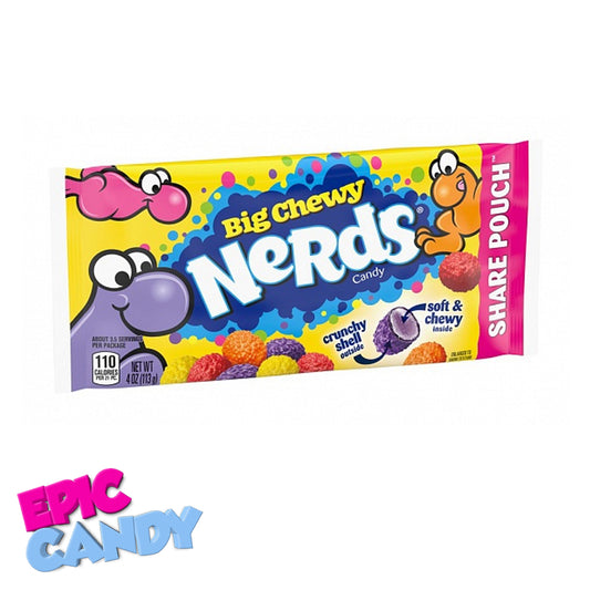 Big Chewy Nerds Share Pouch 113g – Fruity & Chewy Crunchy Fun!