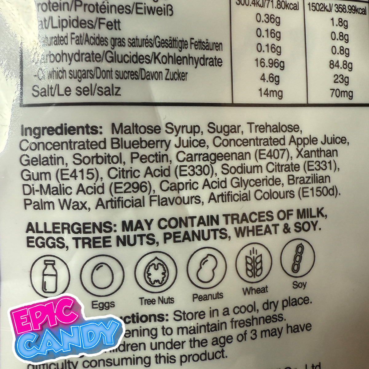 Jellylicious Burst of Joy Peelable Gummies – Blueberry 65 g | Halal Fruit Candy
