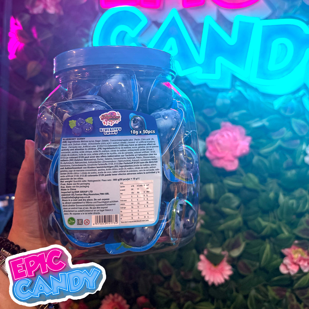 Jellylicious blueberry Gummies 18g (50 pcs)