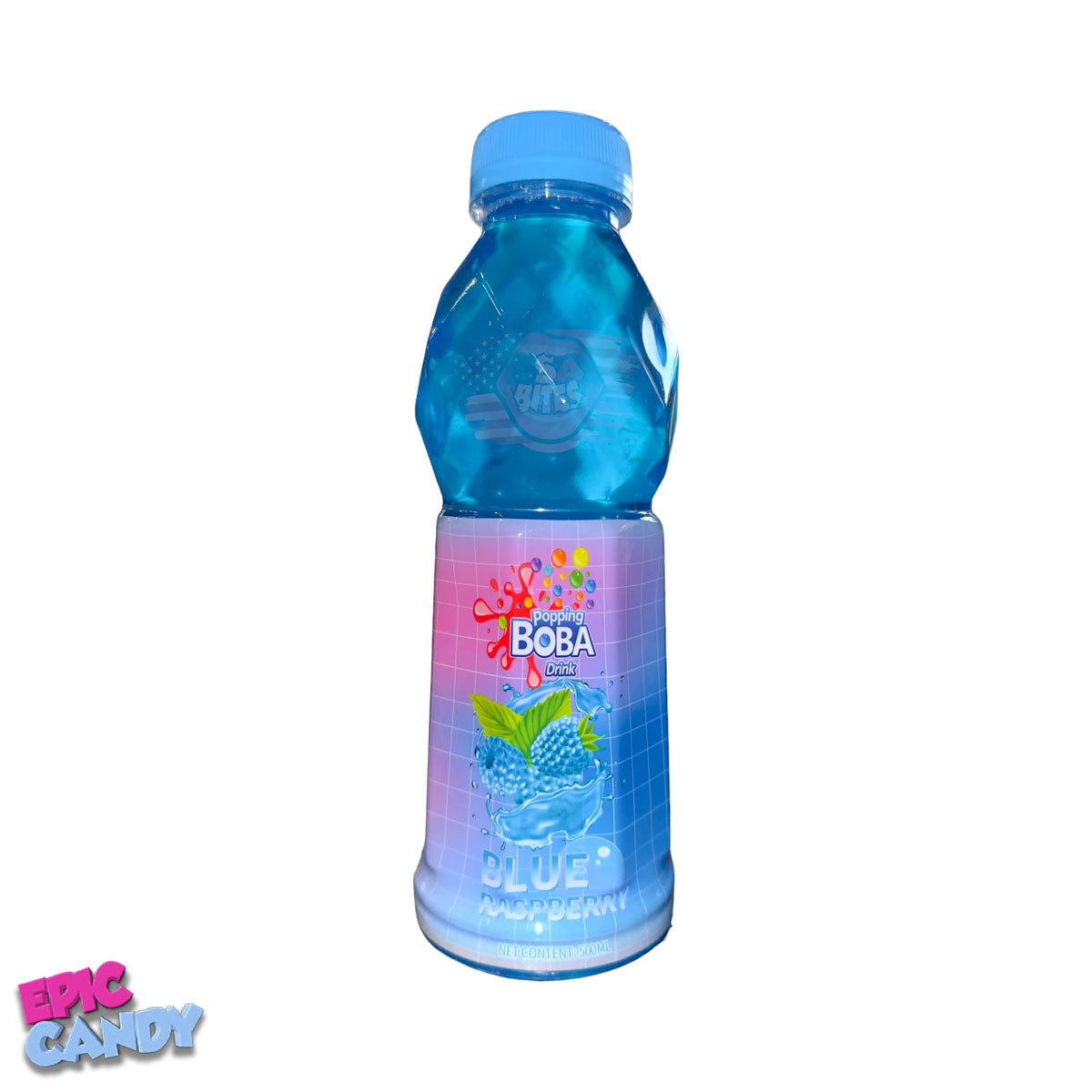 500ml Blue Raspberry Popping Boba Drink: A Bold & Refreshing Hawaiian Flavor