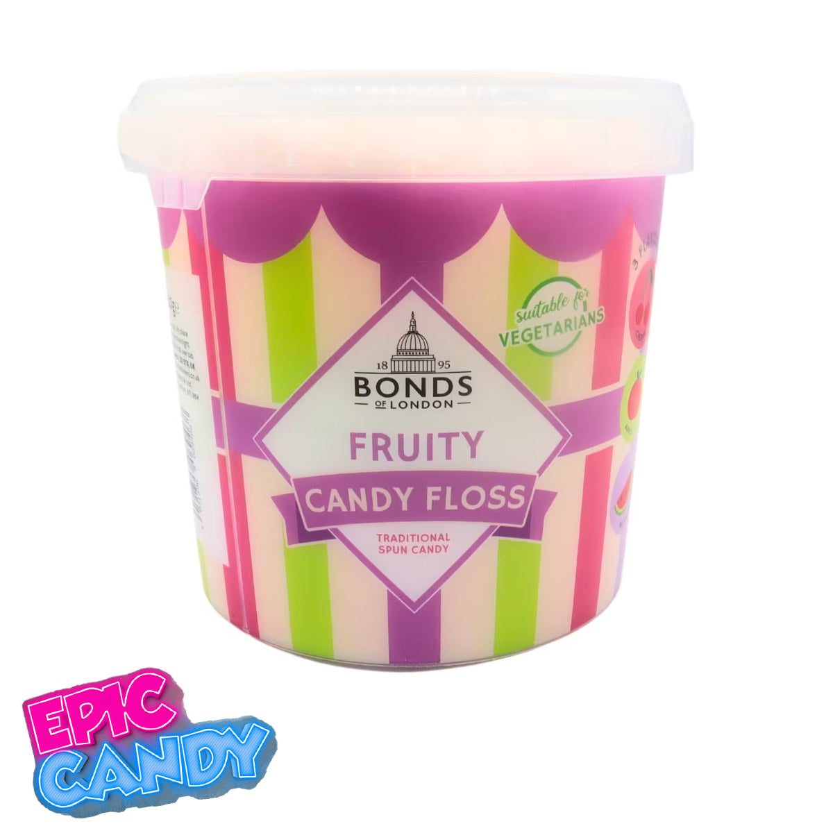 Bonds of London Fruity Candy Floss — Cherry, Apple & Watermelon — 120g