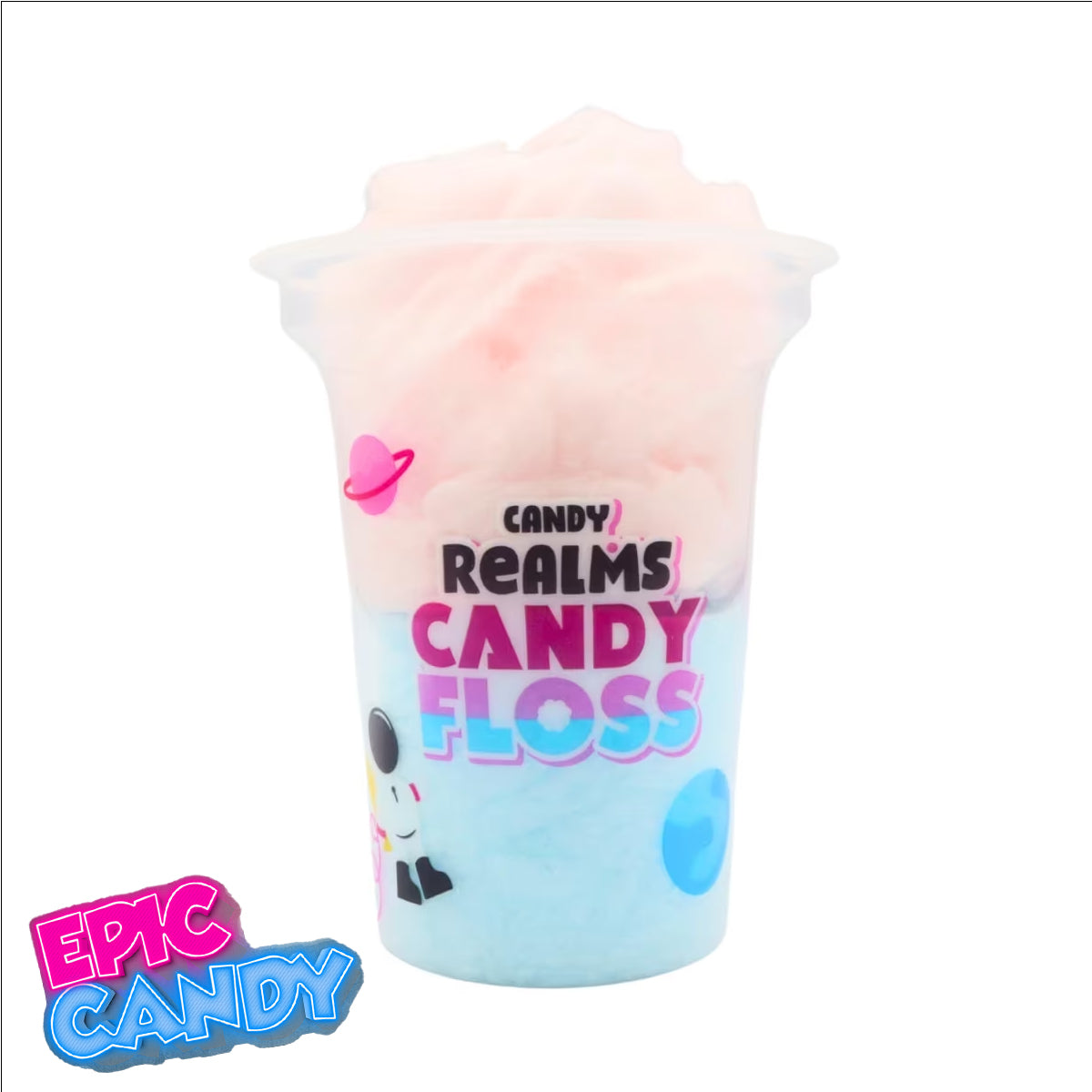 Candy Realms Candy Floss — Strawberry & Raspberry 20g