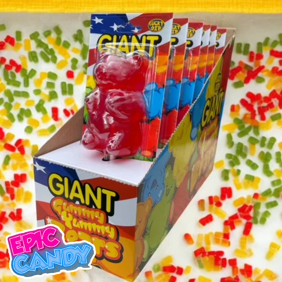 Giant Gummy Yummy Bears - Red Strawberry Flavor 227g