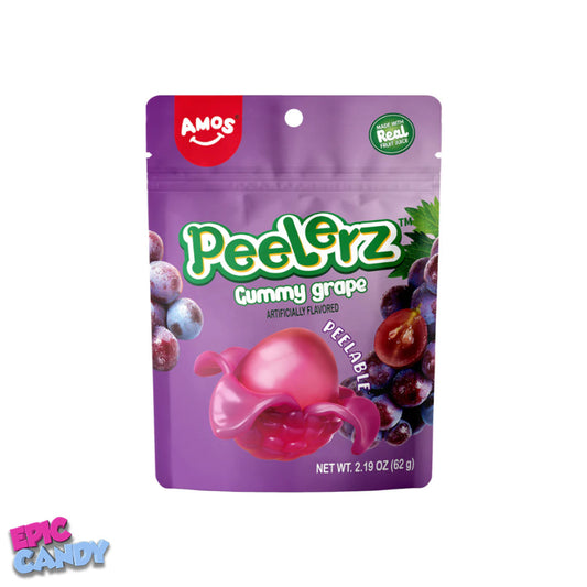 Amos Peelerz Gummy Grape 170g - Sweet & Chewy Gummy Peelable Candy