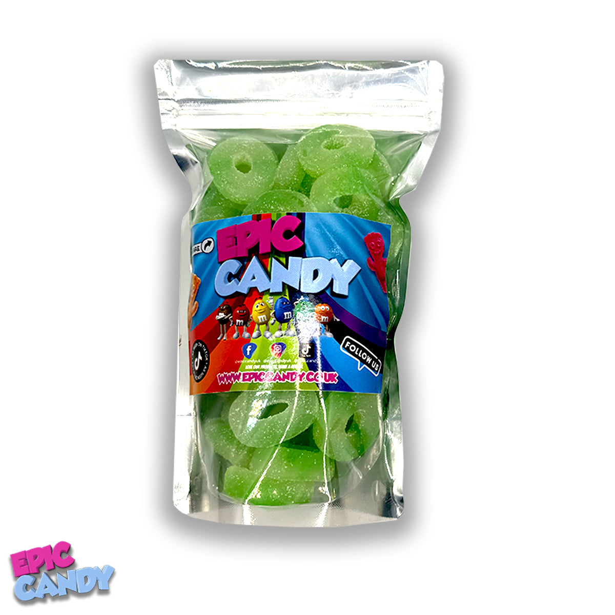 Epic Chewy Gummy Fizzy Rings 400g Apple & Pineapple
