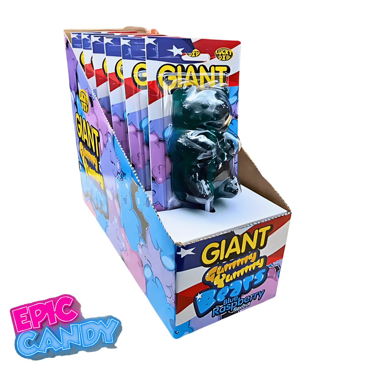 Giant Gummy Yummy Bear – Blue Raspberry Flavor | Jumbo Candy Treat for Parties, Gifts & Collectors 227g