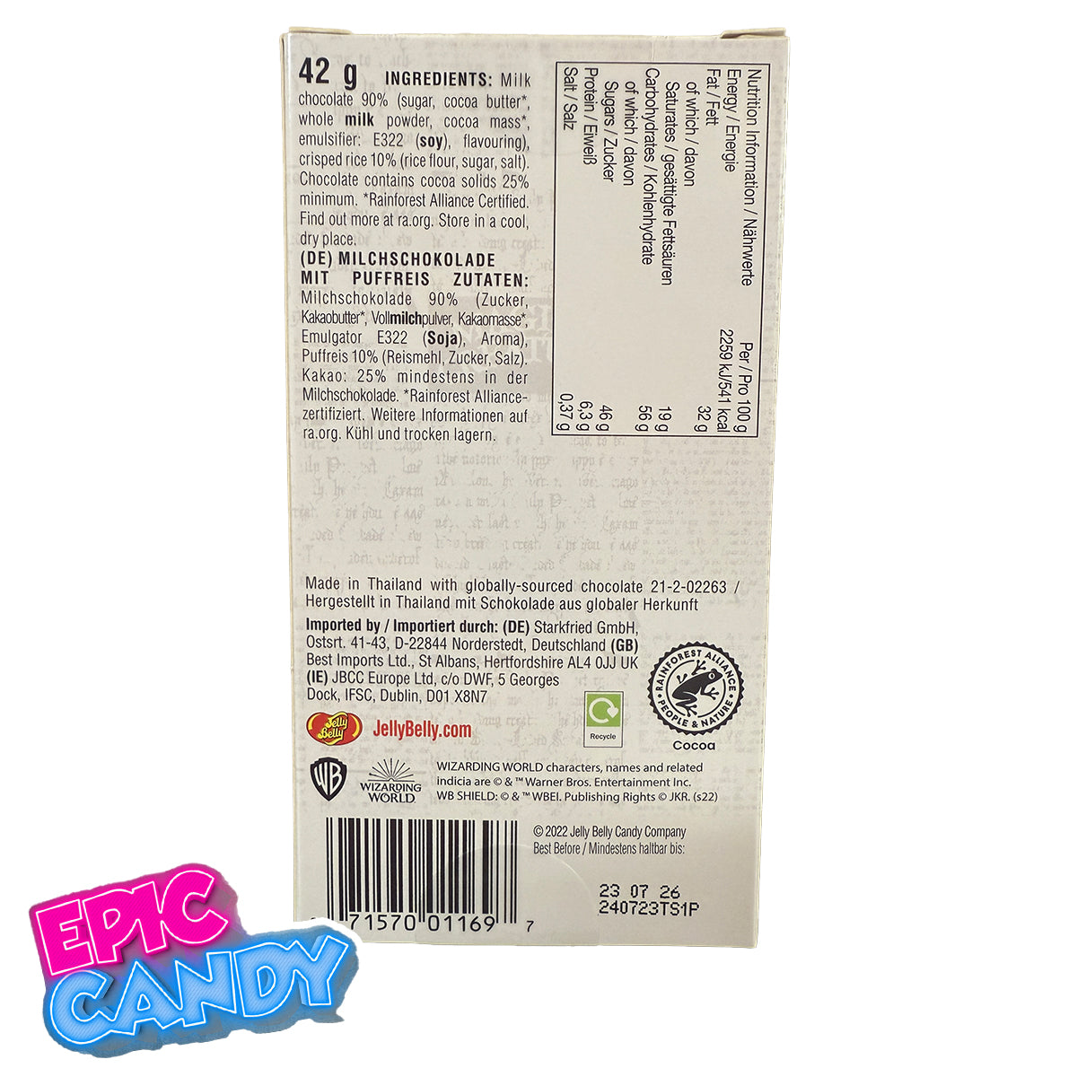Harry Potter Chocolate Hogwarts Express Ticket – 42g | Novelty Wizarding World Candy | UK/USA Import