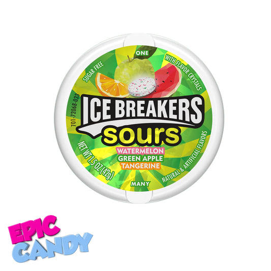 Ice Breakers Sours – Watermelon, Green Apple, Tangerine 42g