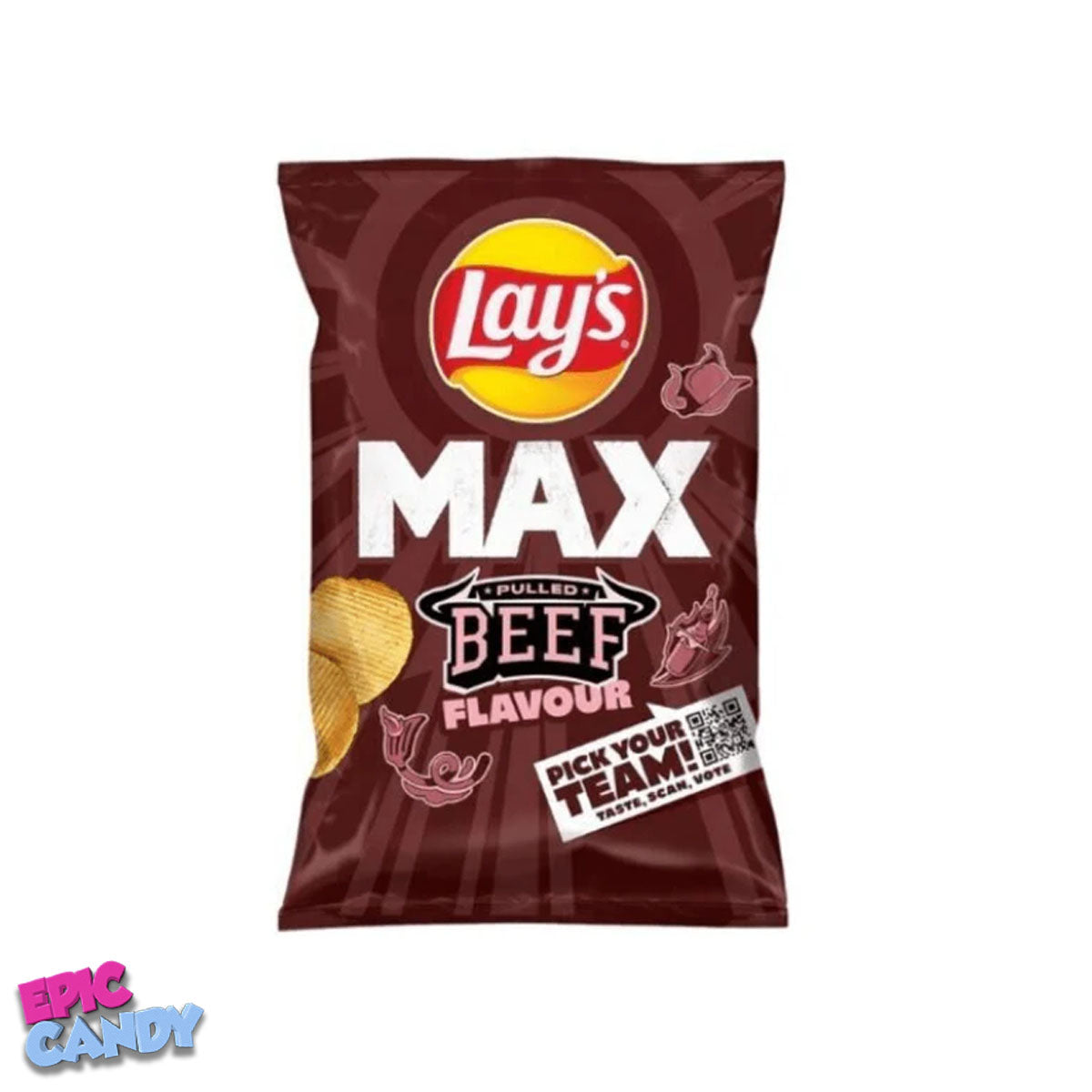 Lay's Max Pulled Beef Flavored Chips - 120g
