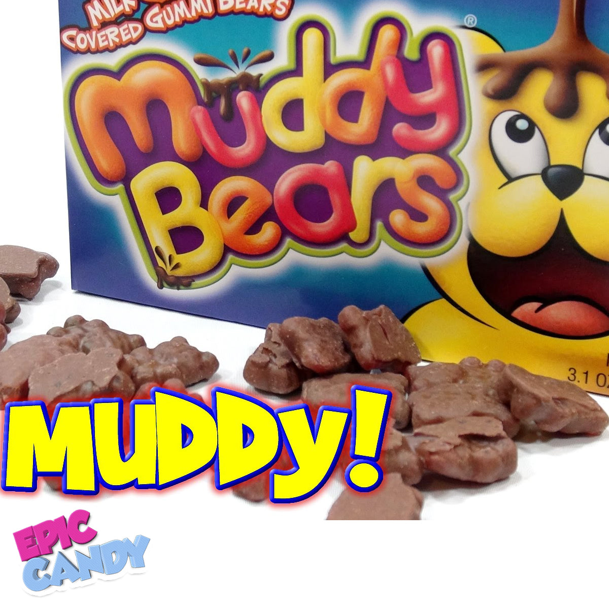 Muddy Bears Milk Chocolate Covered Gummi Bears Theatre Box 88g