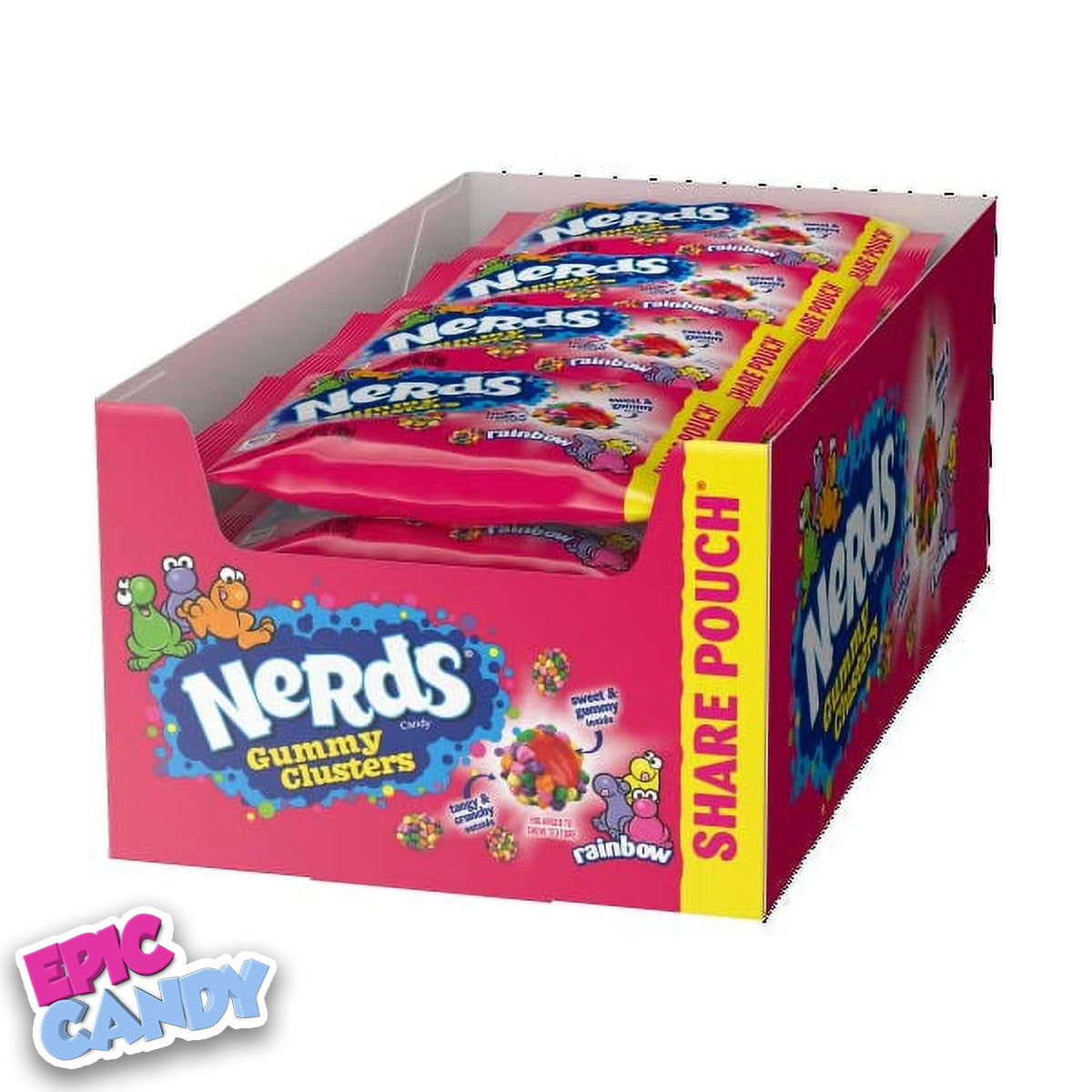 Nerds gummy cluster share pouch rainbow (85g)