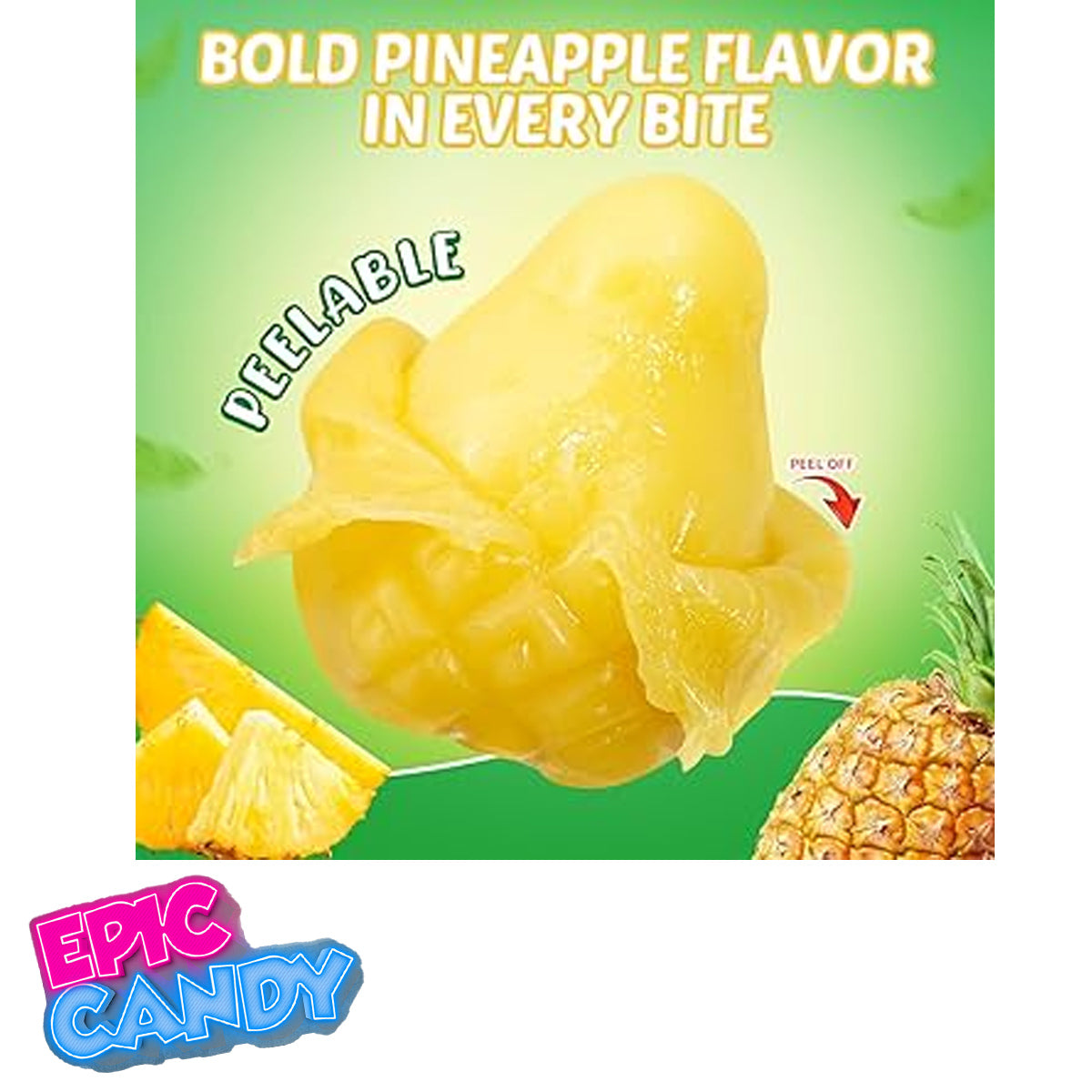 Peelerz Gummy Pineapple — Peelable Gummies Peg Bag 65 g