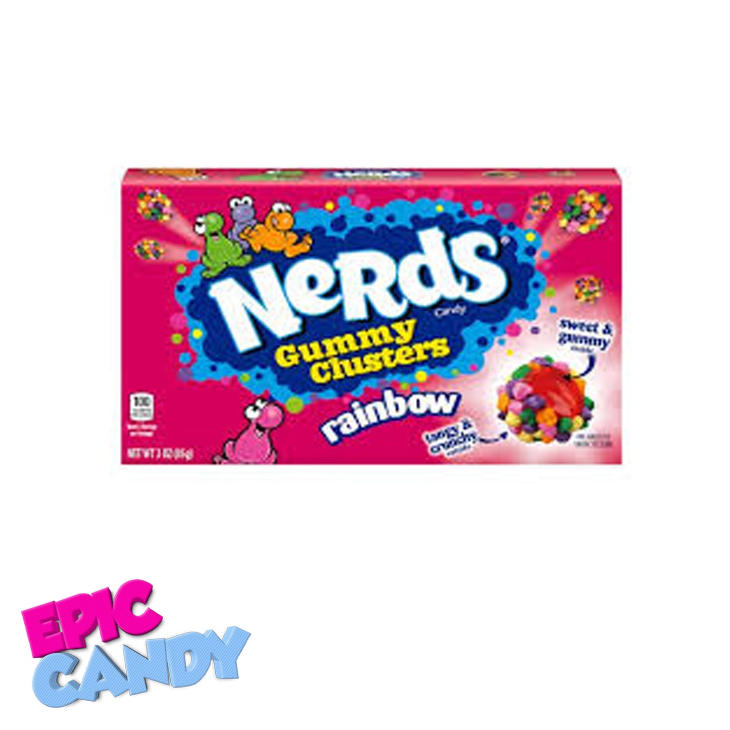 Nerds Gummy Clusters Rainbow 85g – Sweet & Chewy Gummy Candy with a Crunch!