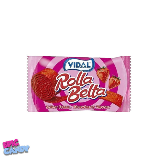Vidal Rolla Belta Strawberry 20g: Sweet & Tangy Strawberry Candy Rolls