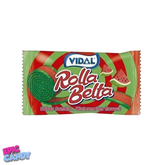 Vidal Rolla Belta Watermelon 19g: Sweet & Refreshing Watermelon Candy Rolls