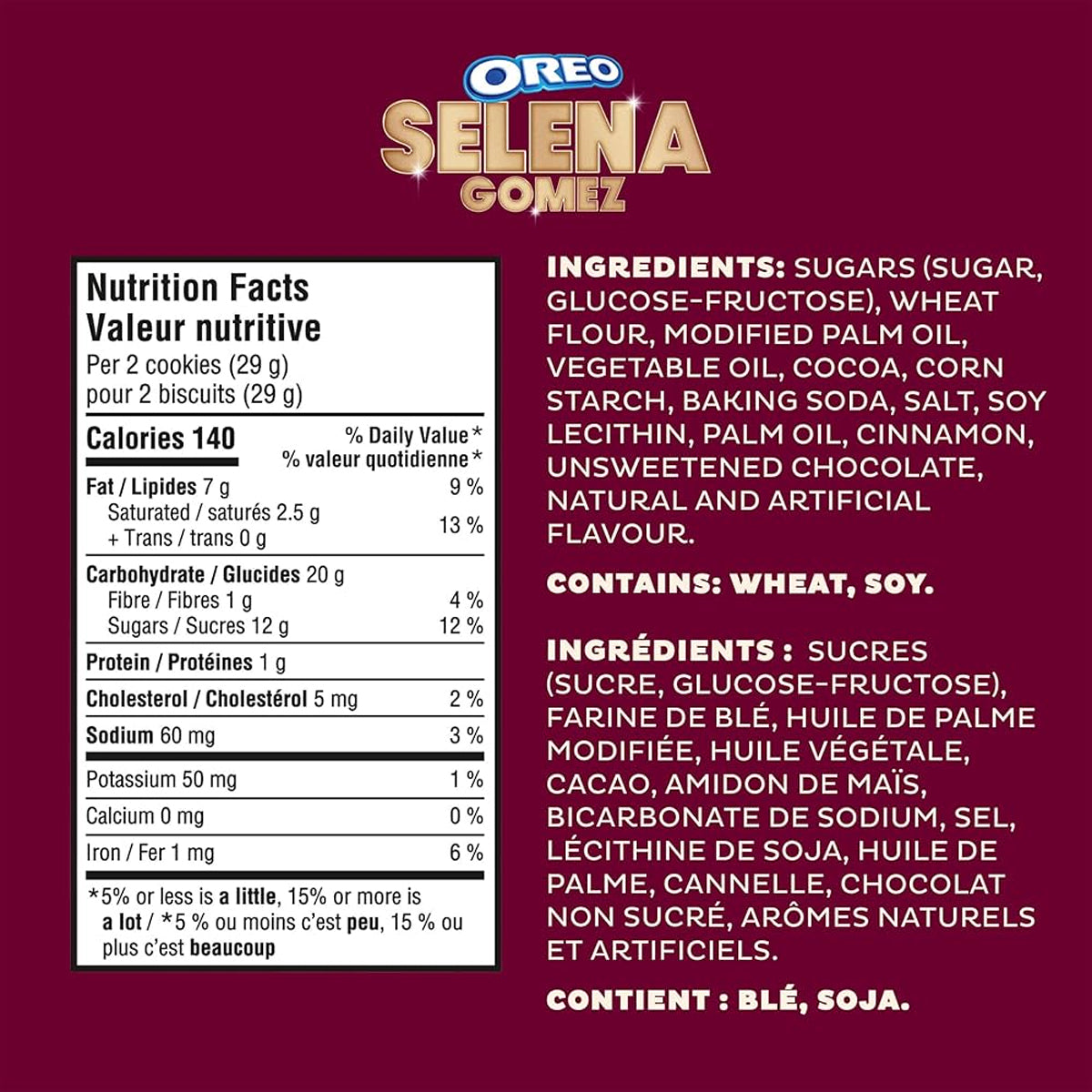 Selena Gomez Oreo Cookies 58g | Limited Edition Snack