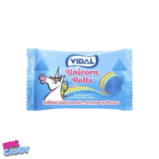 Vidal Unicorn Rolls 19g: Magical and Sweet Fruity Candy Rolls