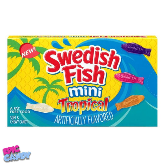 Swedish Fish Mini Tropical 99g - Tropical Flavored Gummies