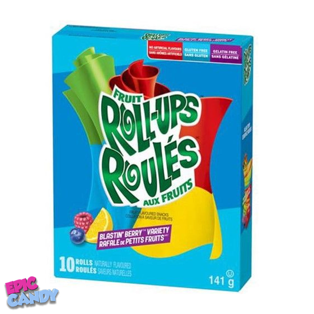 Fruit Roll-Ups Blastin' Berry – 10 Packs (141g Each) | Sweet & Tangy Berry Flavored Fruit Snacks