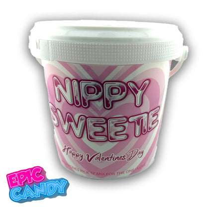 Valentines Themed Pick N Mix Sweet Bucket 800 g "Nippy sweetie"