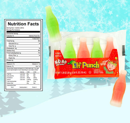 Nik N Nip Elf Punch Chewy Wax Candy 4 x 39g