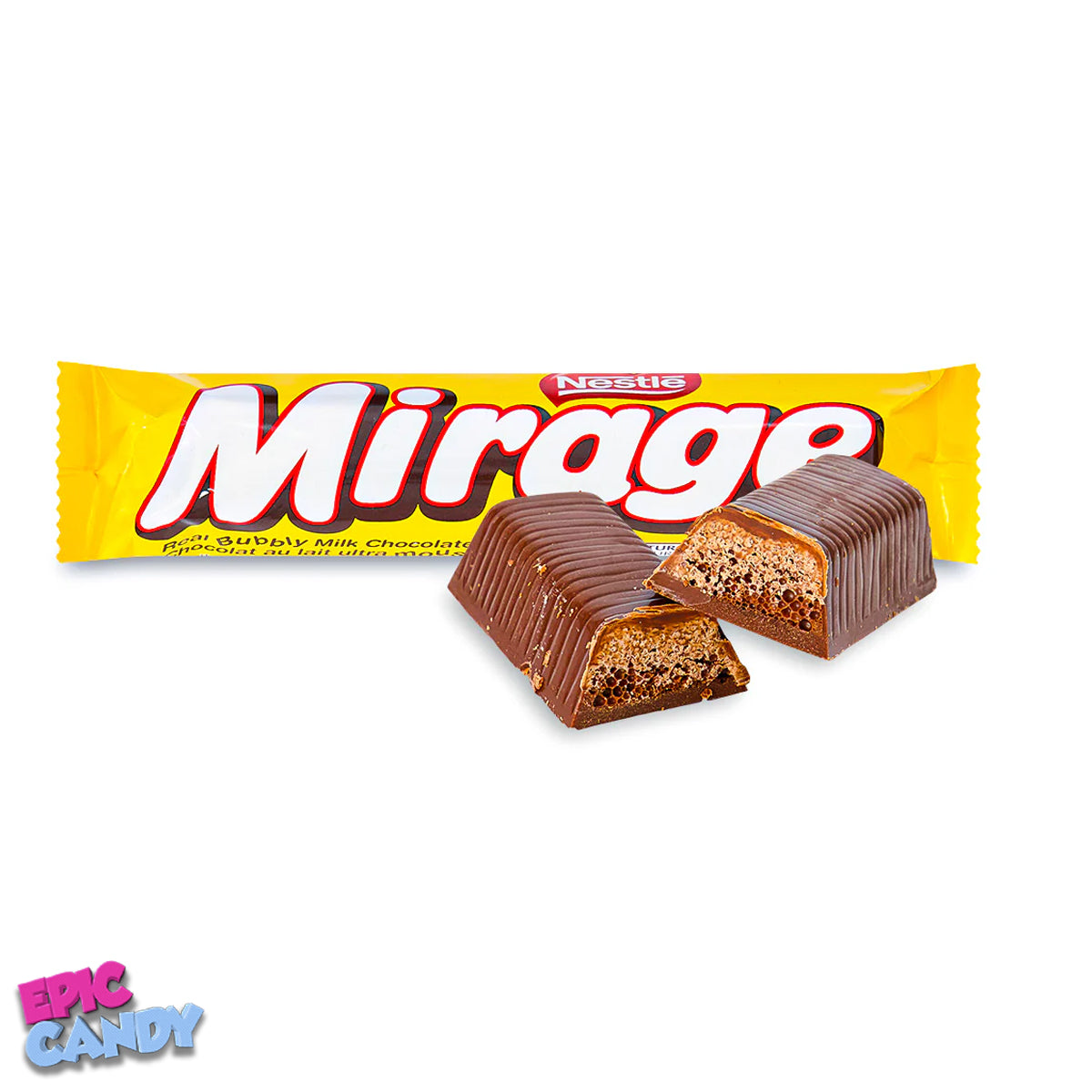 Nestlé Mirage – 41g | Creamy Milk Chocolate Bar with Bubbly Milk Chocolate