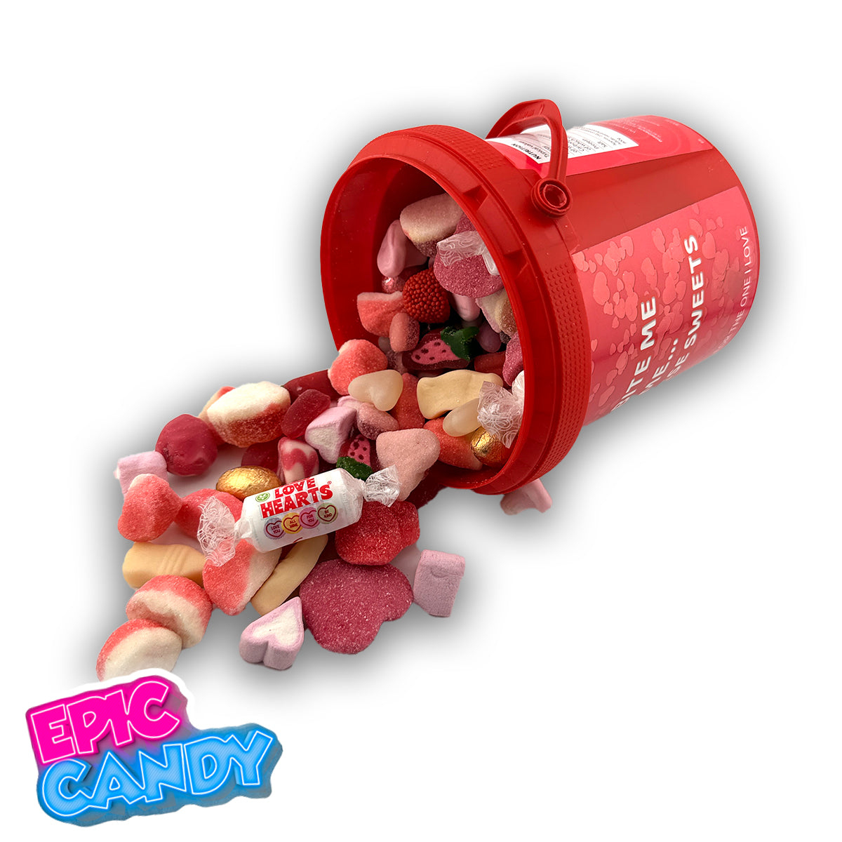 Valentines Themed Pick N Mix Sweet Bucket 800 g "lick me, bite me, suck me".