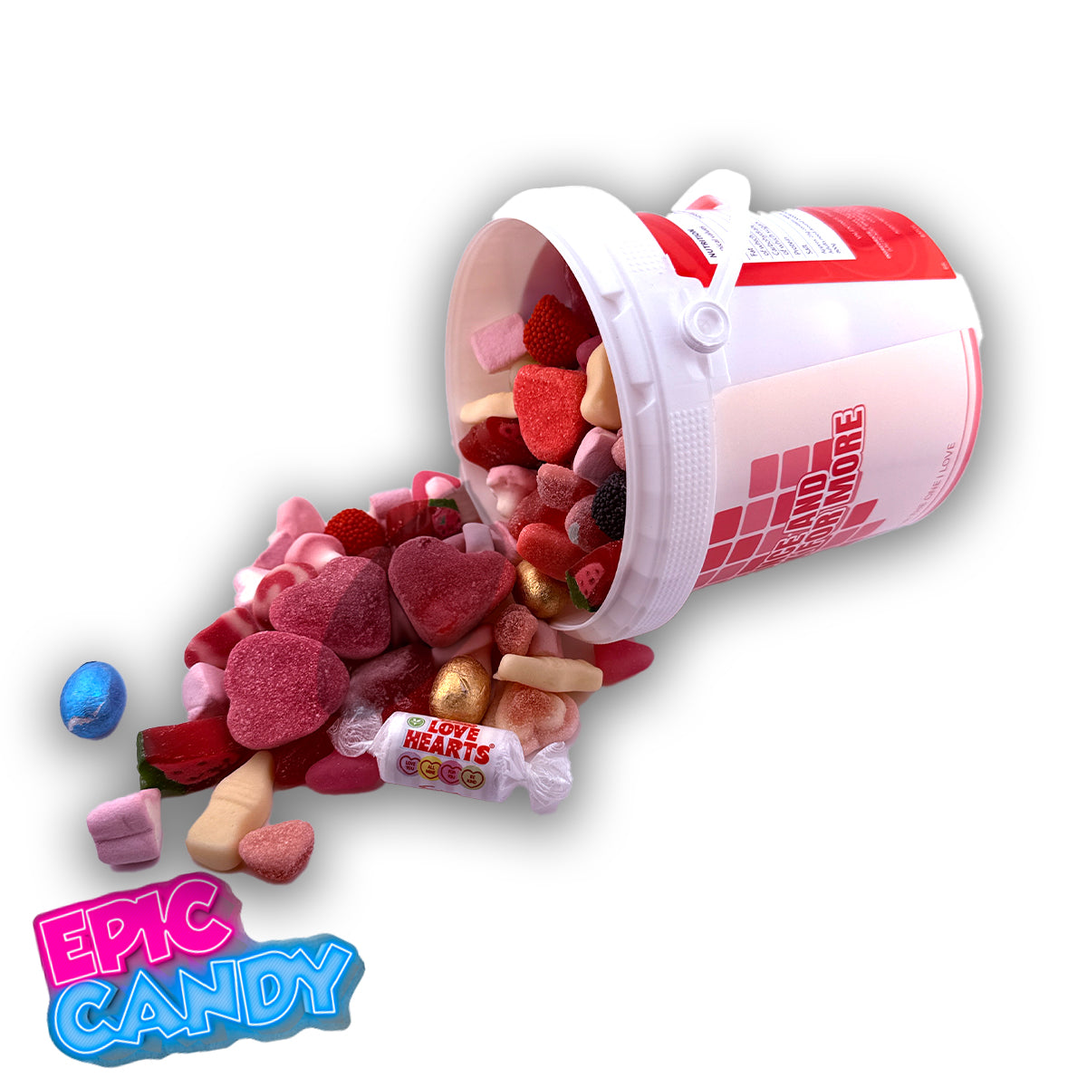 Valentines Themed Pick N Mix Sweet Bucket 800 g " taste me once and you'll be back for more".