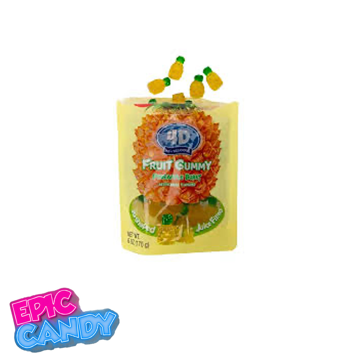 4D Fruit Gummy Pineapple Burst 170g