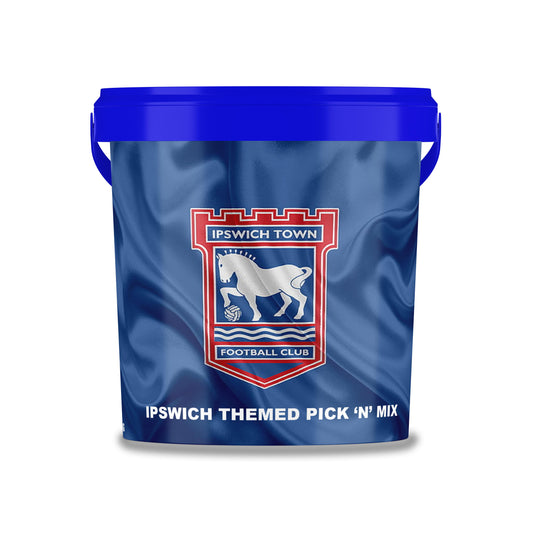 Ipswich Town FC Themed Pick ’n’ Mix Sweet Tub – 800 g | Custom Football Fan Gift