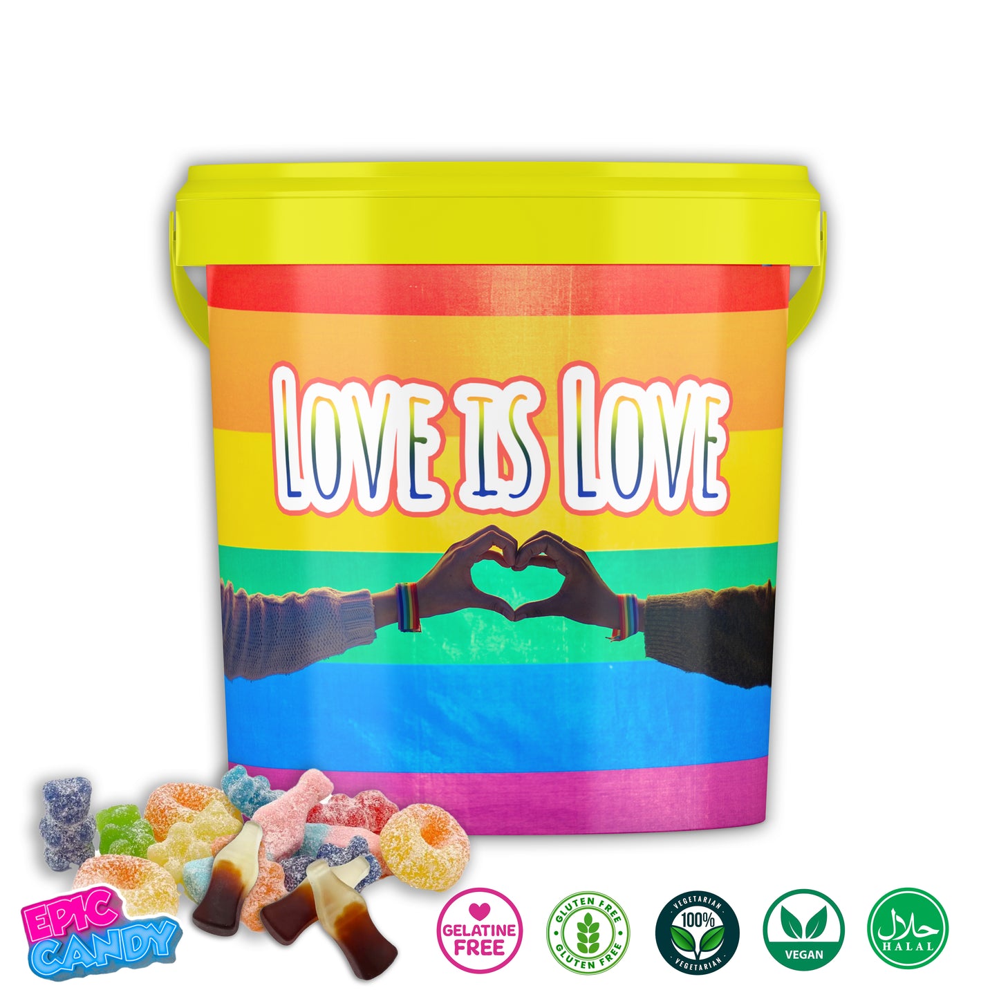Love Is Love Sweet Tub 800g — Vegan, Halal, Gelatine‑Free