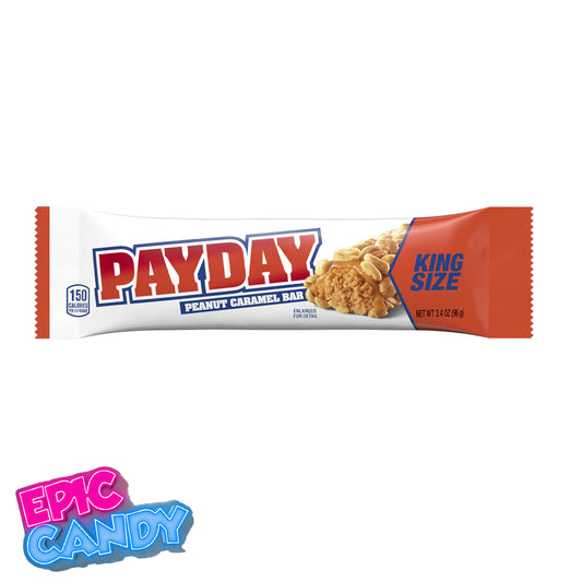 PayDay Peanut Caramel Bar – King Size 96g | USA Candy Bar with Salted Peanuts & Caramel