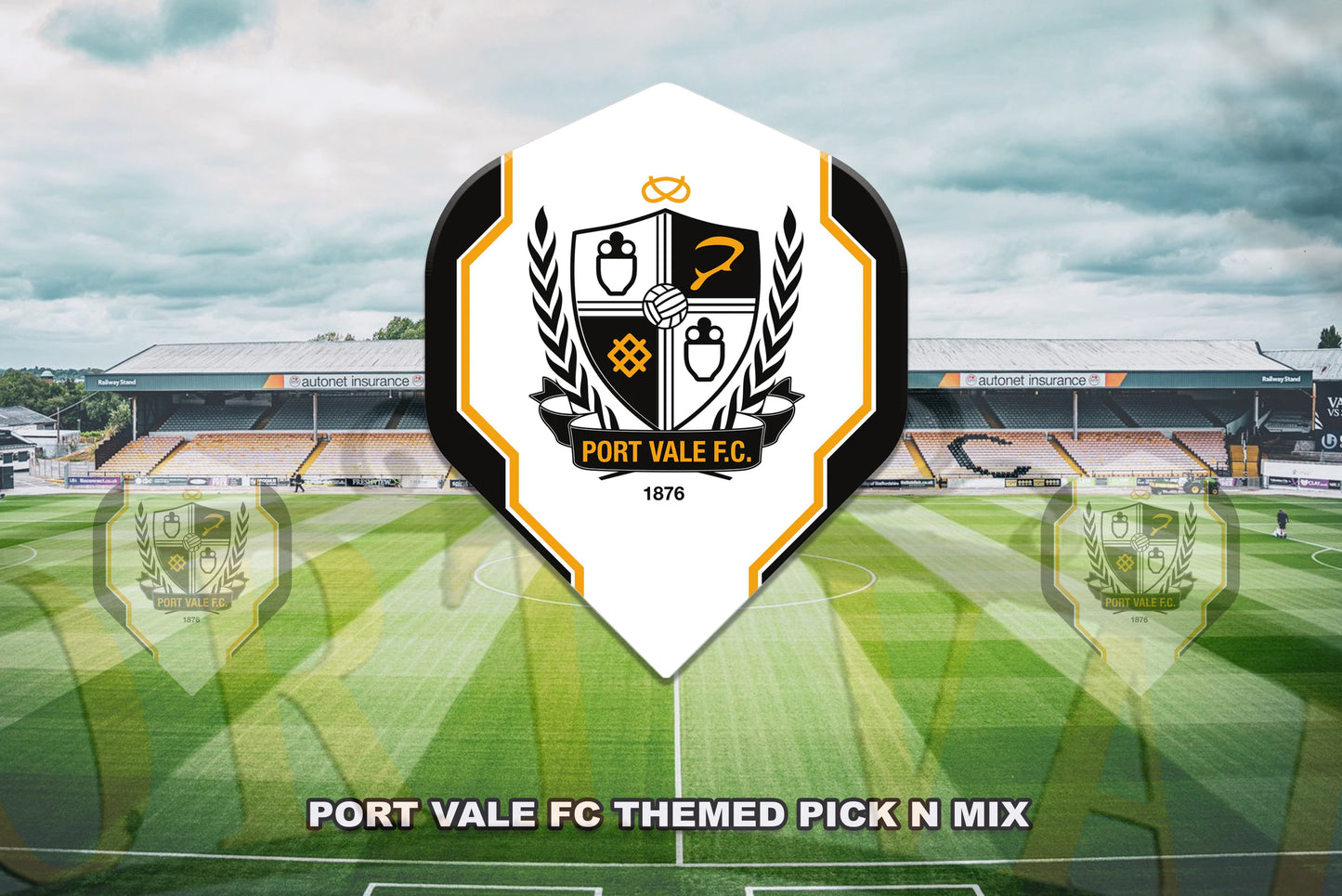 Port Vale FC Themed Pick ’n’ Mix Sweet Tub – 800 g | Custom Football Fan Gift