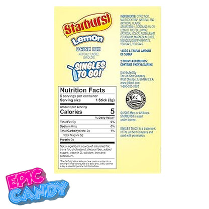 Starburst Lemon Drink Mix – Bursting with Zesty Flavour!