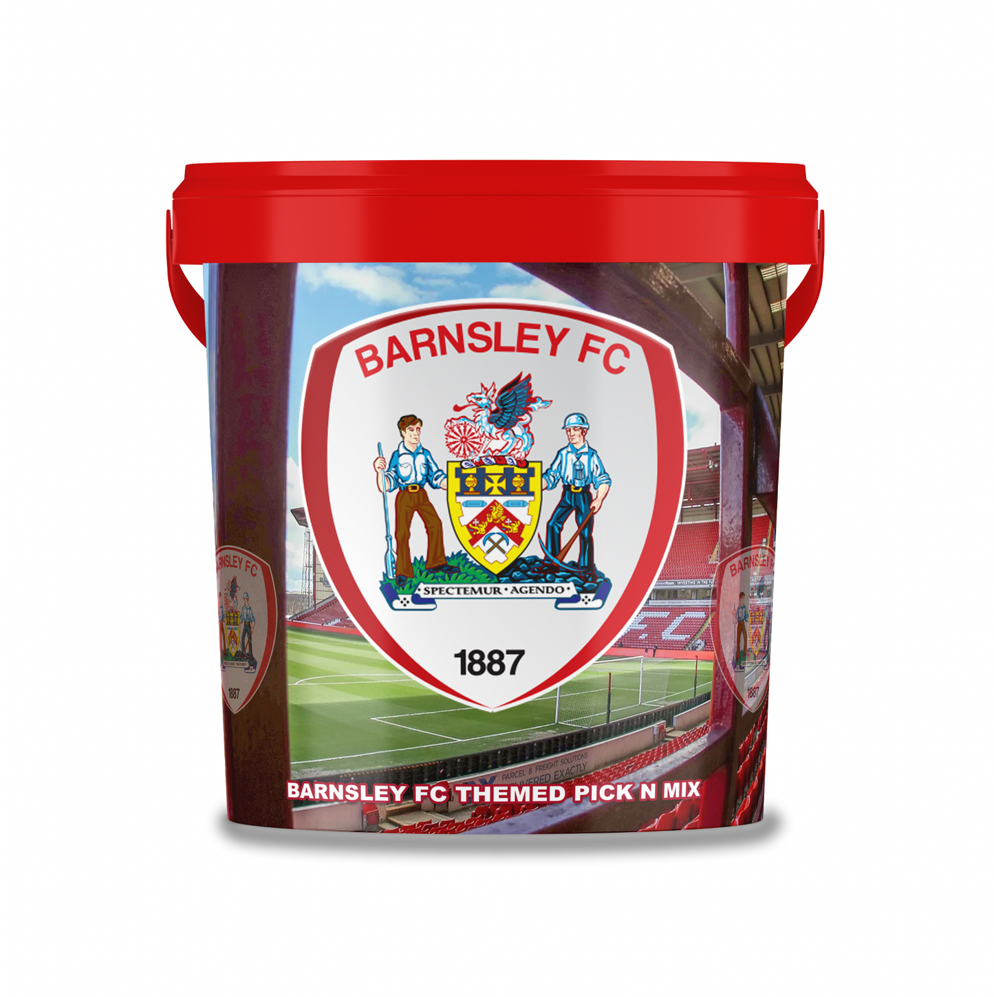 Barnsley FC Themed Football Pick ’n’ Mix Sweet Tub – 800 g | Custom Football Sweets