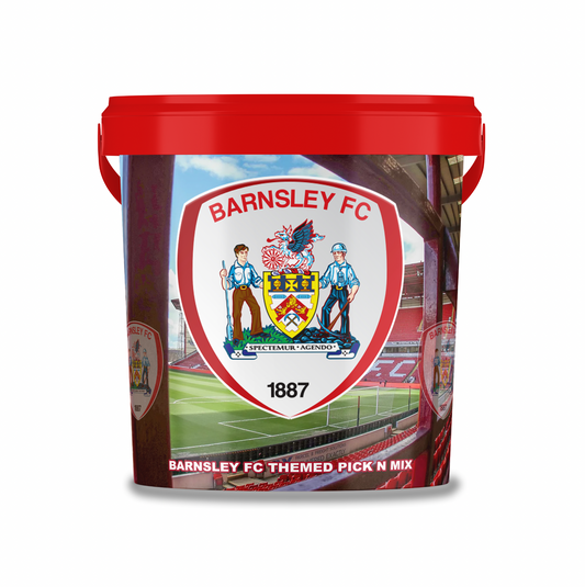 Barnsley FC Themed Football Pick ’n’ Mix Sweet Tub – 800 g | Custom Football Sweets