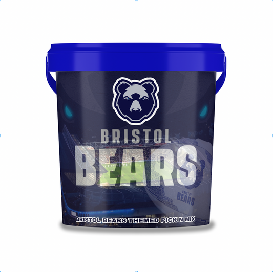 Bristol Bears Rugby Themed Pick ’n’ Mix Sweet Tub – 800 g | Custom Rugby Gift