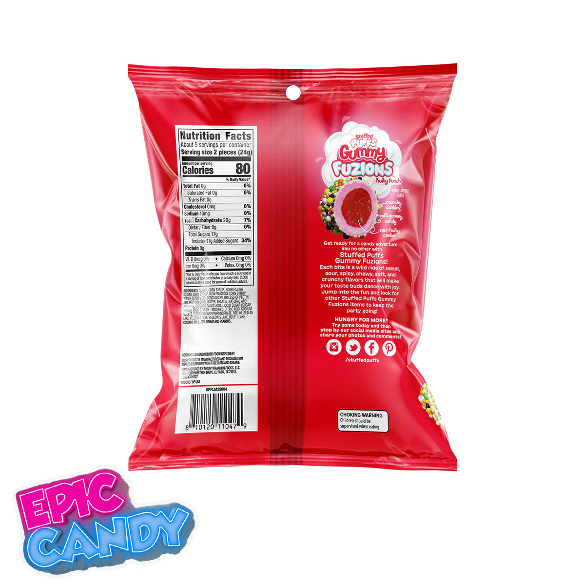 Stuffed Puffs Gummy Fuzions Fruity Punch 120g