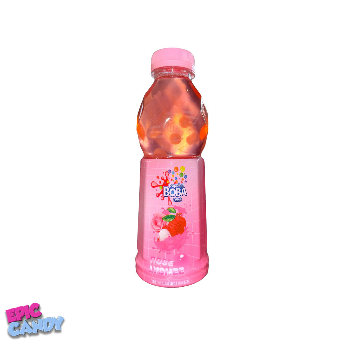 500ml Rose Lychee Popping Boba Drink: A Floral & Fruity Delight in Hawaii