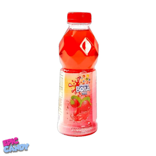 500ml Strawberry Popping Boba Drink: A Sweet Taste of Strawberry
