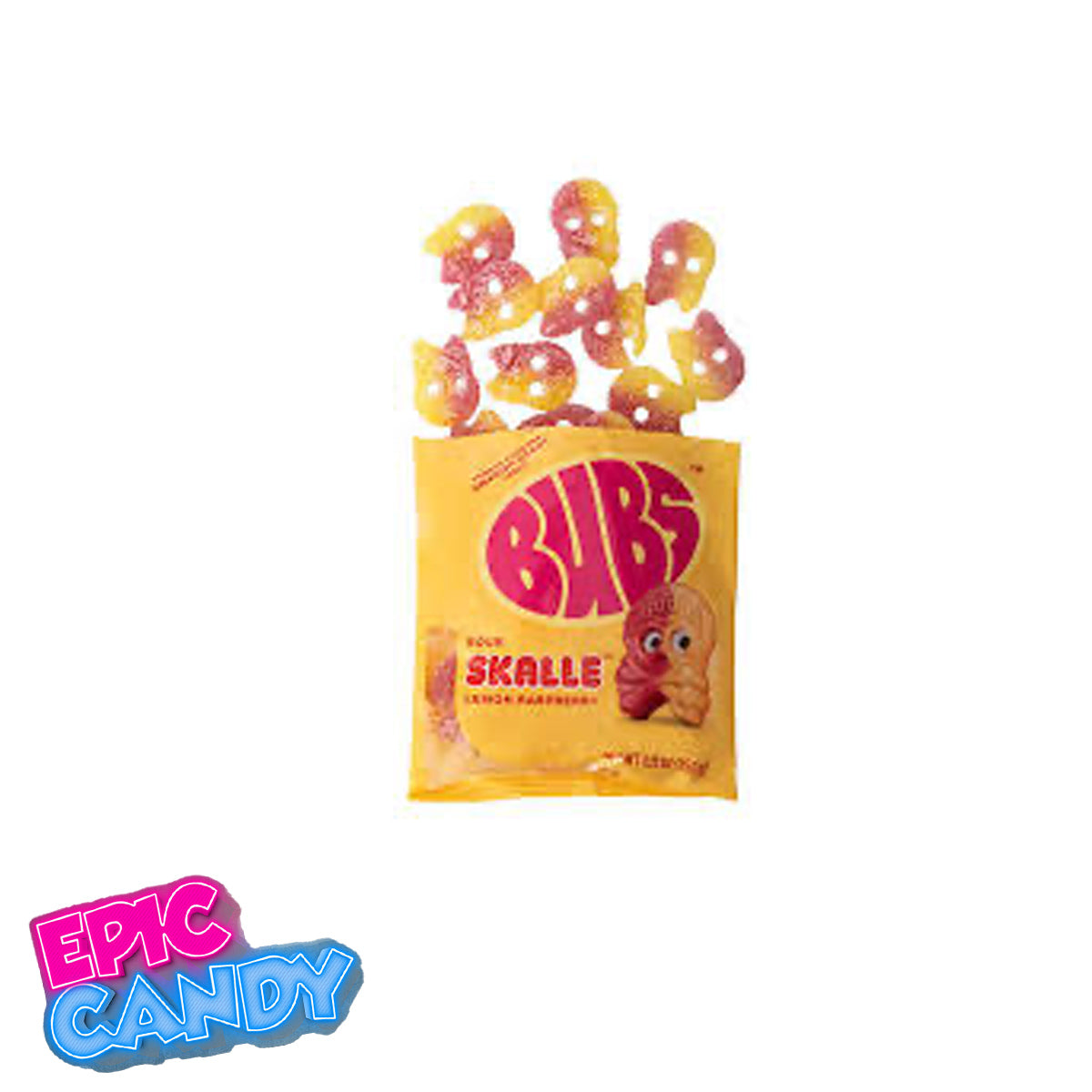 Bubs Sour Skulls Lemon Raspberry 156g